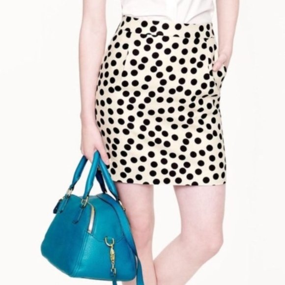 NWOT J. Crew Postage Stamp Skirt in Scattered Dot size 6 - Picture 2 of 6